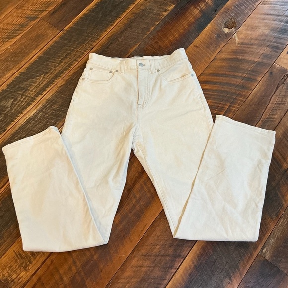 Madewell The ’90s Straight Jean Vintage Canvas Cream High Rise Size 27 - Picture 6 of 16